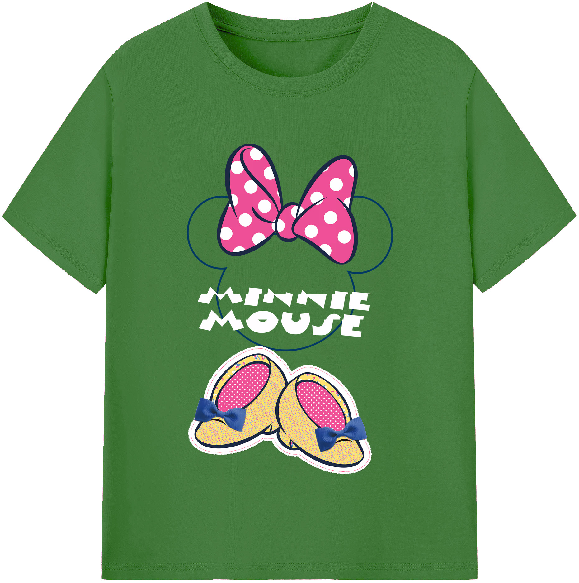（画像用） ミッキーマウス Mickey Mouse レディースカジュアルプリントTシャツ（綿100％）